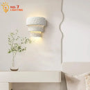 GobekUsa Bauhaus White Gypsum LED Wall Lamp for Living Room Bedroom - Minimalist Design
