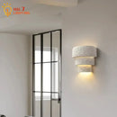GobekUsa Bauhaus White Gypsum LED Wall Lamp for Living Room Bedroom - Minimalist Design