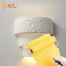 GobekUsa Bauhaus White Gypsum LED Wall Lamp for Living Room Bedroom - Minimalist Design