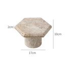 GobekUsa Beige Brown Travertine Hexagon Serving Tray Jewelry Plate Home Party Decor