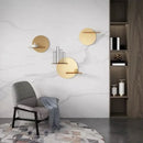 GobekUsa Gold Metal Round Wall Storage Shelf with Hooks