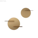 GobekUsa Gold Metal Round Wall Storage Shelf with Hooks