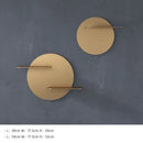 GobekUsa Gold Metal Round Wall Storage Shelf with Hooks
