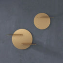 GobekUsa Gold Metal Round Wall Storage Shelf with Hooks