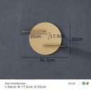 GobekUsa Gold Metal Round Wall Storage Shelf with Hooks
