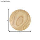 GobekUsa Minimalist Wood Circle Wall Sconce with LED Lighting: 5"/7" Width for Parlor in Beige
