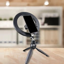 GobekUsa Minimalist Black Tripod Phone Holder with LED Vanity Light and Fill-in Flash Lighting +