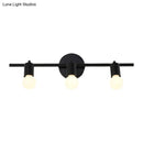 GobekUsa Contemporary Black 3-Arm Vanity Light Fixture with Bare Bulb