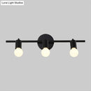 GobekUsa Contemporary Black 3-Arm Vanity Light Fixture with Bare Bulb