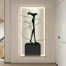 Abstract Figure Luminous Canvas Painting Wall Lamps by GobekUsa