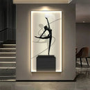 Abstract Figure Luminous Canvas Painting Wall Lamps by GobekUsa