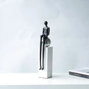 GobekUsa Abstract Thinker Metal Figurine Portrait Sculpture Home Decoration
