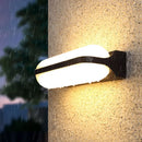 GobekUsa Minimalist Black Acrylic LED Wall Sconce for Yard - Capsule Shape