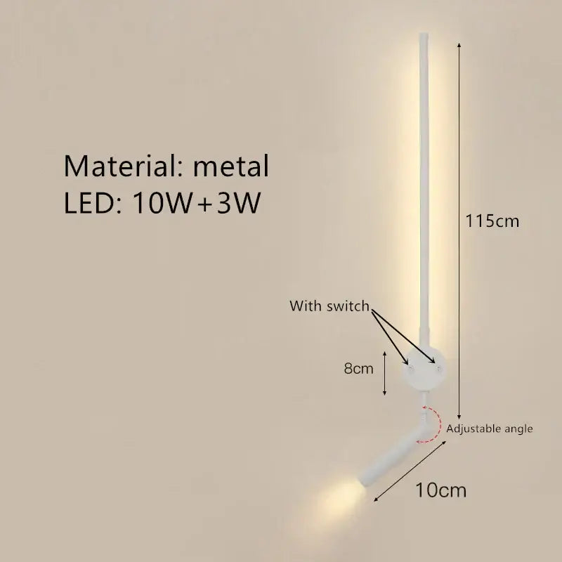 GobekUsa Adjustable Angle LED Wall Lamp 3000K Sconces for Bedside Reading, photo 7 of 18