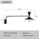 GobekUsa Adjustable Long Arm Wall Lamp for Reading, Bedroom, LED Minimalist Swing Lighting