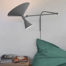 GobekUsa Adjustable Long Arm Wall Lamp for Reading, Bedroom, LED Minimalist Swing Lighting