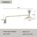 GobekUsa Adjustable Long Arm Wall Lamp for Reading, Bedroom, LED Minimalist Swing Lighting