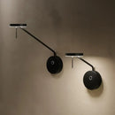 GobekUsa Adjustable Swing Arm Black Wall Lamp for Bedroom & Study Room