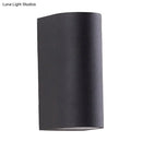 GobekUsa Black Aluminum LED Outdoor Cylinder Wall Light - Minimalist Flush Wall Sconce