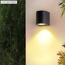 GobekUsa Black Aluminum LED Outdoor Cylinder Wall Light - Minimalist Flush Wall Sconce