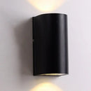 GobekUsa Black Aluminum LED Outdoor Cylinder Wall Light - Minimalist Flush Wall Sconce