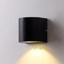 GobekUsa Black Aluminum LED Outdoor Cylinder Wall Light - Minimalist Flush Wall Sconce