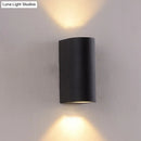 GobekUsa Black Aluminum LED Outdoor Cylinder Wall Light - Minimalist Flush Wall Sconce