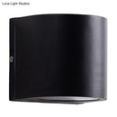 GobekUsa Black Aluminum LED Outdoor Cylinder Wall Light - Minimalist Flush Wall Sconce