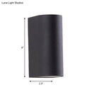 GobekUsa Black Aluminum LED Outdoor Cylinder Wall Light - Minimalist Flush Wall Sconce