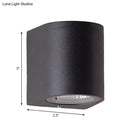 GobekUsa Black Aluminum LED Outdoor Cylinder Wall Light - Minimalist Flush Wall Sconce