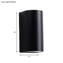 GobekUsa Black Aluminum LED Outdoor Cylinder Wall Light - Minimalist Flush Wall Sconce