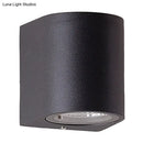 GobekUsa Black Aluminum LED Outdoor Cylinder Wall Light - Minimalist Flush Wall Sconce