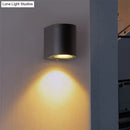 GobekUsa Black Aluminum LED Outdoor Cylinder Wall Light - Minimalist Flush Wall Sconce