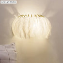 GobekUsa Feather Half-Round Minimalist Wall Sconce for Bedroom