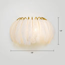 GobekUsa Feather Half-Round Minimalist Wall Sconce for Bedroom