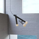 GobekUsa Glass Pendant Lights with Adjustable Cord for Hall, Dining Room, Office - White Glass