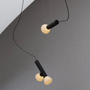 GobekUsa Glass Pendant Lights with Adjustable Cord for Hall, Dining Room, Office - White Glass