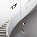 GobekUsa Glass Pendant Lights with Adjustable Cord for Hall, Dining Room, Office - White Glass