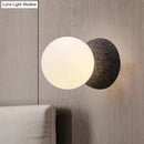 GobekUsa Grey Spherical Wall Sconce with Opal Glass Shade - Minimalist 1-Bulb Lighting Fixture
