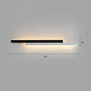 GobekUsa Minimalist Black and White Linear LED Wall Light - Modern Metal Flush Mount Sconce for Corridor
