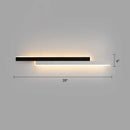 GobekUsa Minimalist Black and White Linear LED Wall Light - Modern Metal Flush Mount Sconce for Corridor