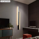 GobekUsa Minimalist Black and White Linear LED Wall Light - Modern Metal Flush Mount Sconce for Corridor