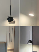 Minimalist Black and White Metal LED Pendant Light