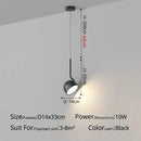 Minimalist Black and White Metal LED Pendant Light