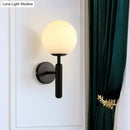 GobekUsa Minimalistic Glass Wall Sconce - Ball Shade Corridor Light (1-Head)