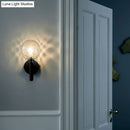 GobekUsa Minimalistic Glass Wall Sconce - Ball Shade Corridor Light (1-Head)