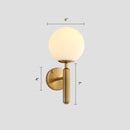 GobekUsa Minimalistic Glass Wall Sconce - Ball Shade Corridor Light (1-Head)