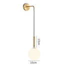 GobekUsa Glass Ball Wall Lamp Brass/Black Sconce for Living Room Bedroom Reading