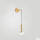 GobekUsa Glass Ball Wall Lamp Brass/Black Sconce for Living Room Bedroom Reading