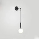 GobekUsa Glass Ball Wall Lamp Brass/Black Sconce for Living Room Bedroom Reading